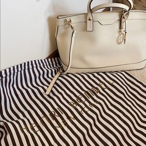 HENRI BENDEL White Saffiano Leather West 57th